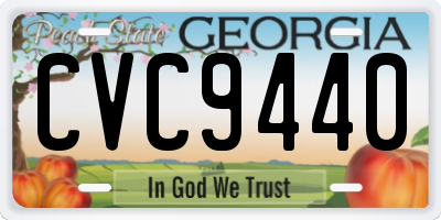 GA license plate CVC9440