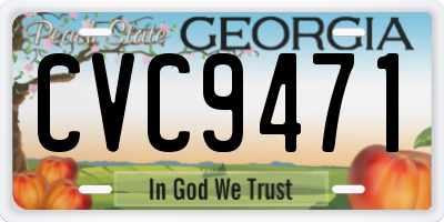 GA license plate CVC9471