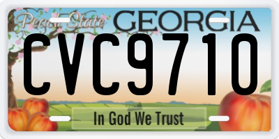 GA license plate CVC9710