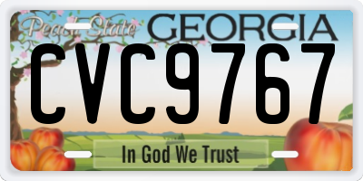 GA license plate CVC9767