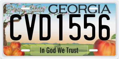 GA license plate CVD1556