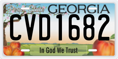 GA license plate CVD1682