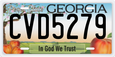 GA license plate CVD5279