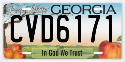 GA license plate CVD6171