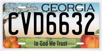 GA license plate CVD6632