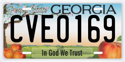 GA license plate CVE0169