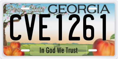 GA license plate CVE1261