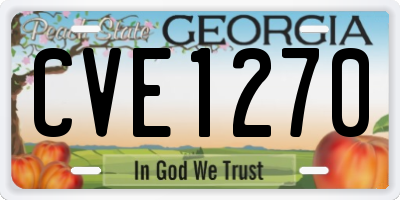 GA license plate CVE1270