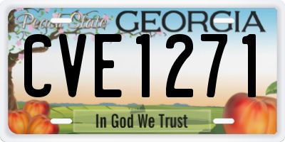GA license plate CVE1271
