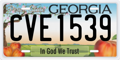 GA license plate CVE1539