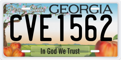 GA license plate CVE1562