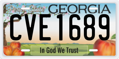 GA license plate CVE1689