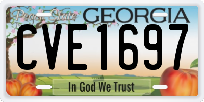 GA license plate CVE1697