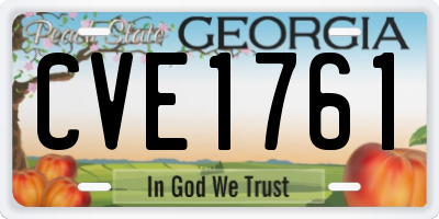 GA license plate CVE1761
