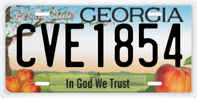 GA license plate CVE1854
