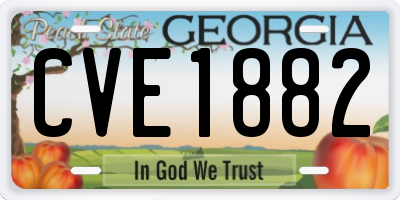 GA license plate CVE1882