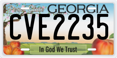 GA license plate CVE2235