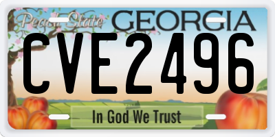 GA license plate CVE2496