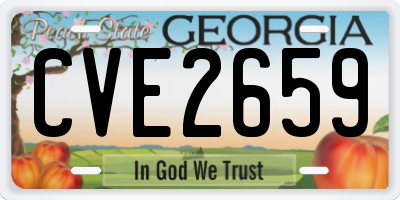 GA license plate CVE2659