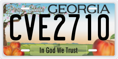 GA license plate CVE2710