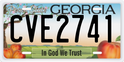 GA license plate CVE2741