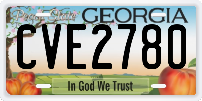 GA license plate CVE2780