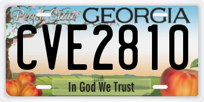 GA license plate CVE2810