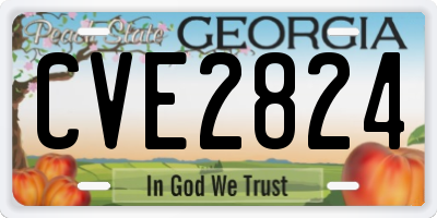 GA license plate CVE2824