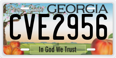 GA license plate CVE2956