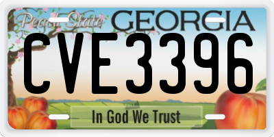 GA license plate CVE3396