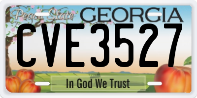 GA license plate CVE3527
