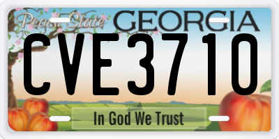 GA license plate CVE3710