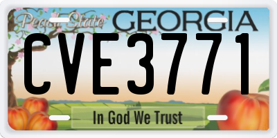 GA license plate CVE3771
