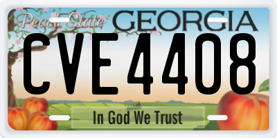 GA license plate CVE4408