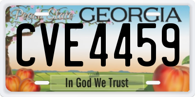 GA license plate CVE4459