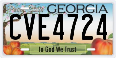 GA license plate CVE4724
