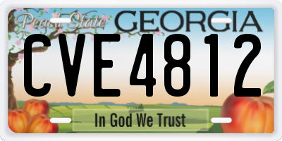 GA license plate CVE4812