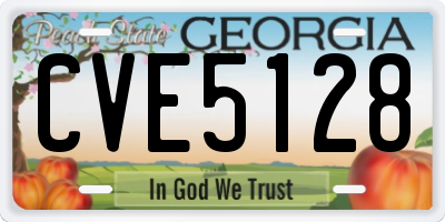GA license plate CVE5128