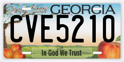 GA license plate CVE5210