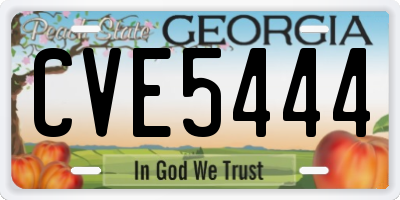 GA license plate CVE5444