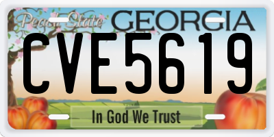 GA license plate CVE5619