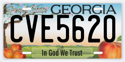 GA license plate CVE5620