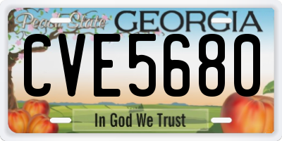 GA license plate CVE5680