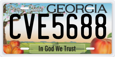 GA license plate CVE5688