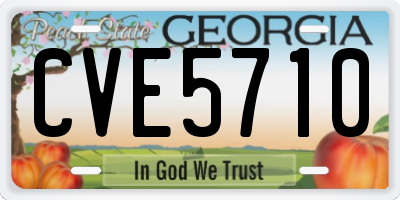 GA license plate CVE5710