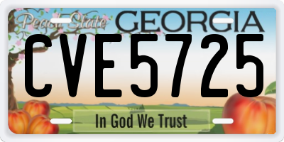 GA license plate CVE5725