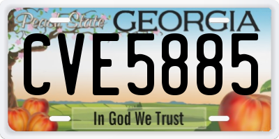 GA license plate CVE5885
