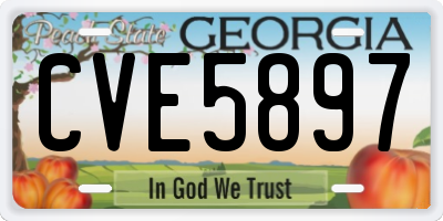 GA license plate CVE5897