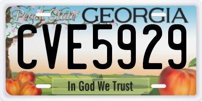 GA license plate CVE5929