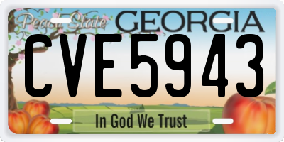 GA license plate CVE5943